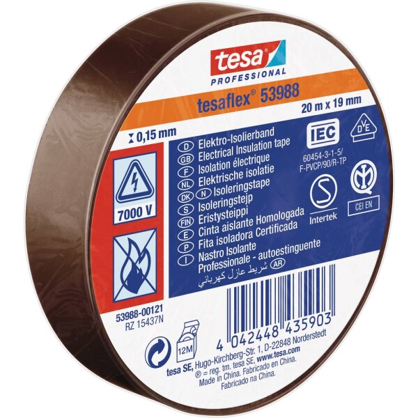 Tesa 53988-00121-00 izolačná páska tesa® Professional hnedá (d x š) 20 m x 19 mm 1 ks; 53988-00121-00