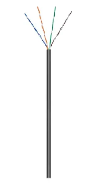 Goobay 57196 čierna / Sieťový kábel / Cat5e / U/UTP / vonkajší / 100 m (57196)