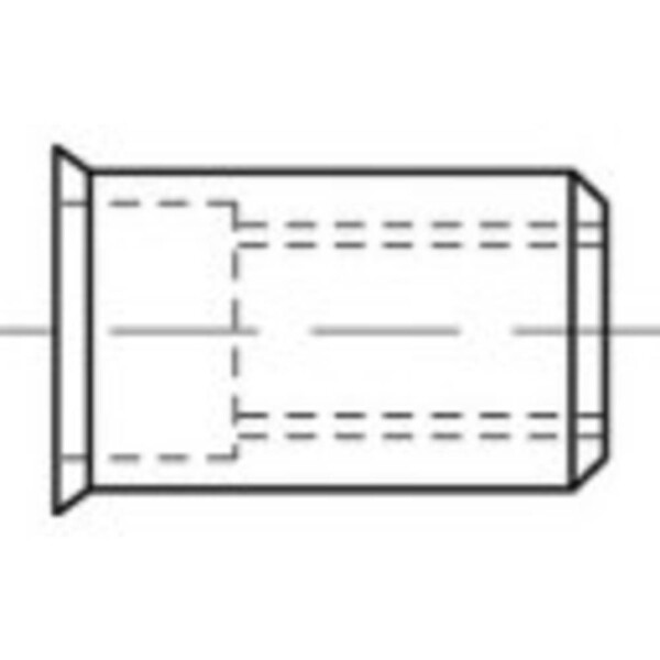 TOOLCRAFT TO-5444199 slepá nitovacie matice M4 ocel 500 ks; TO-5444199