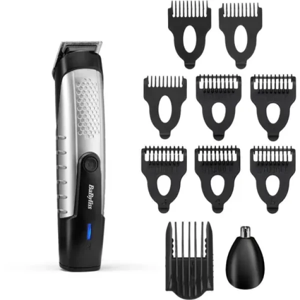 Babyliss T812E / Zastrihávač fúzov / 80 min prevádzka / 10 nástavcov / umývateľný (T812E)