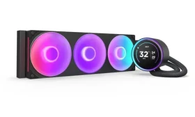 NZXT Kraken Elite 360 RGB V2 čierna / 3x 120mm / Fluid Dynamic Bearing / 30 dB @ 2400 RPM / 75.12 CFM / AMD + Intel (RL-KR36E-B2)