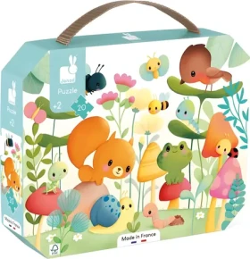 JANOD Puzzle v kufríku Priatelia zo záhrady