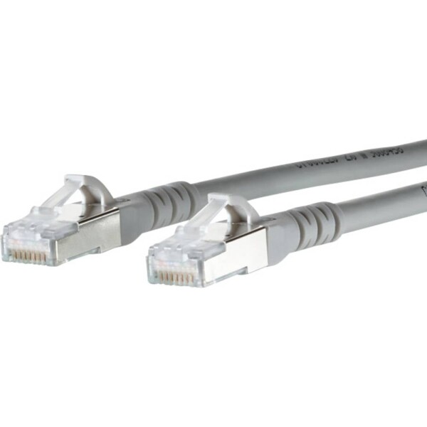 Metz Connect 1308450533-E RJ45 sieťové káble, prepojovacie káble CAT 6A S/FTP 0.50 m sivá s ochranou 1 ks; 1308450533-E