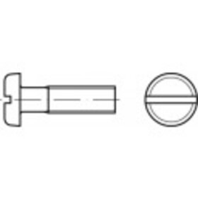 TOOLCRAFT TO-5445576 skrutky s plochou hlavou M4 6 mm drážka DIN 85 mosaz 200 ks; TO-5445576