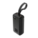 Wozinsky W8-W čierna / Powerbanka / 30000 mAh / 30W / 2x USB-A + USB-C / LED svietidlo
