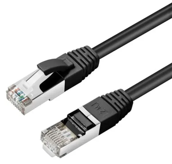 MicroConnect CAT6a S/FTP 1m čierna / Patch kábel / RJ-45 / PoE / LSZH (MC-SFTP6A01S)