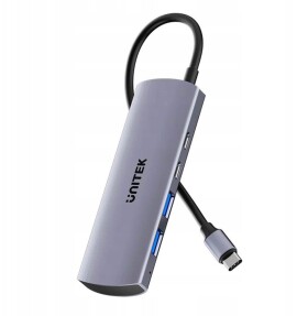Unitek Unitek Hub 4w1 USB-C 10 Gbps, 2x USB-A i 2x USB-C H1112DGY01