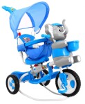 Mamido Detská trojkolka slon so zvukovými efektmi modrá