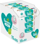 Pampers Sensitive Vlhčené obrúsky 1200ks (15 x 80 ks) (8001841063188)