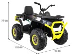 Mamido Detská elektrická štvorkolka ATV Desert 4x4 biela