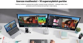 Orico Orico Stacja dokująca do MacMini, USB-C 10 Gbps, z obudową M.2 NVMe, metalowa