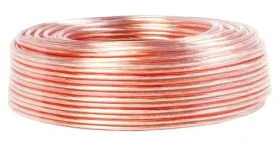 LogiLink reproduktorový kábel priehľadný / Kábel / 50 m / 2x 0,75 mm2 / netienený (CA1077)