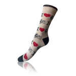 Darčeková krabica zábavných bláznivých ponožiek 4 páry CRAZY SOCKS BOX - BELLINDA - červená 39 - 42