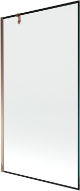 MEXEN/S - Next vaňová zástena FIX 100 x 150, čierna dekor, růžové zlato 895-100-000-00-70-60