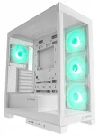 Rampage Hydra V2 biela / Skriňa / Akvárium design / 4X ARGB ventilátor (HYDRAV2-WHITE)