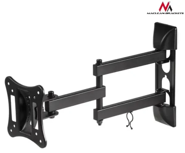 Maclean MC-719 čierna / Nástenný držiak pre TV + monitor / 13-27" / VESA 100x100 / nosnosť 15 kg (MC-719)