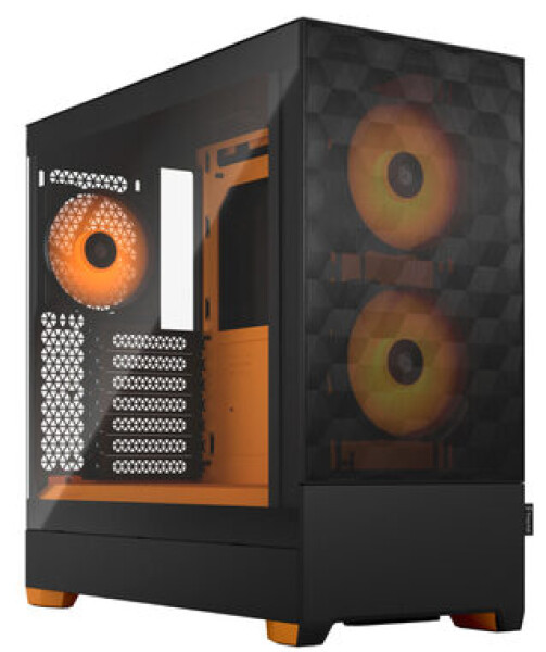 Fractal Design Pop Air RGB TG oranžovo-čierna / ATX / 2x USB-A 3.2 / bez zdroja / priehľadná bočnica / prachové filtre (FD-C-POR1A-05)