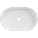 INVENA - Umývadlo na dosku Glamour Trend 50x32cm, ryhovaný ovál, biely lesk CE-63-W01-L