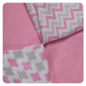 XKKO Bambusové obrúsky 30x30 Scandinavian Baby Pink MIX (9ks)