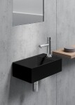 GSI - KUBE X keramické umývadlo 40x23cm, pravé/ľavé, čierna mat 9484126