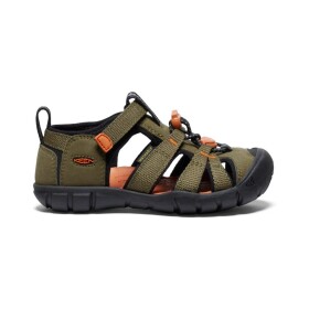 Chlapčenské sandále KEEN SEACAMP II CNX dark olive/gold flame - 25/26