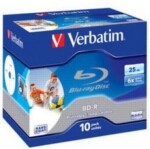 Verbatim 10ks Blu-Ray BD-R / 25GB / 6x / Jewel (43713)