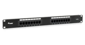 Equip 19" / Patch panel / 16x RJ-45 / Cat5e UTP / 1U / čierny (235317)