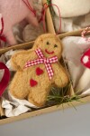 IB LAURSEN Plstená ozdoba Gingerbread Couple