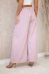 Široké nohavice s opaskom tmavo púdrovo ružovej farby UNI