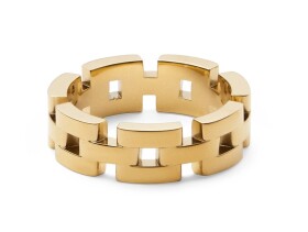 Daniel Wellington Štýlový pozlátený prsteň 3-Link DW0040099 58 mm