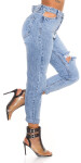 Sexy Mom Fit Highwaist Jeans mit Cut-Outs denimblue