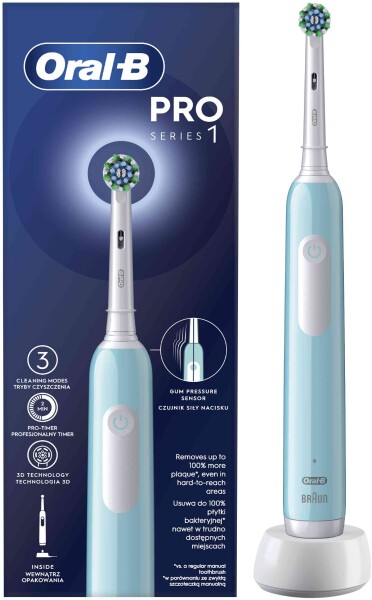 Oral-B Pro Series 1 modrá / Elektrická zubná kefka / oscilačná / 3 režimy / časovač (Pro Series 1 Caribbean Blue Cr)