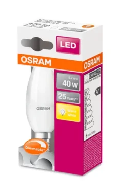 OSRAM LED SUPERSTAR ClasB 5.7W E14 / 470lm / 2700K / 25000h / DIM / Plast matný (4052899904415)