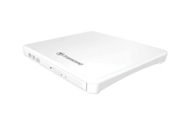 Transcend externá DVD napaľovačka slim čierna / USB 2.0 / biela / + CyberLink Media Suite 10 (TS8XDVDS-W)