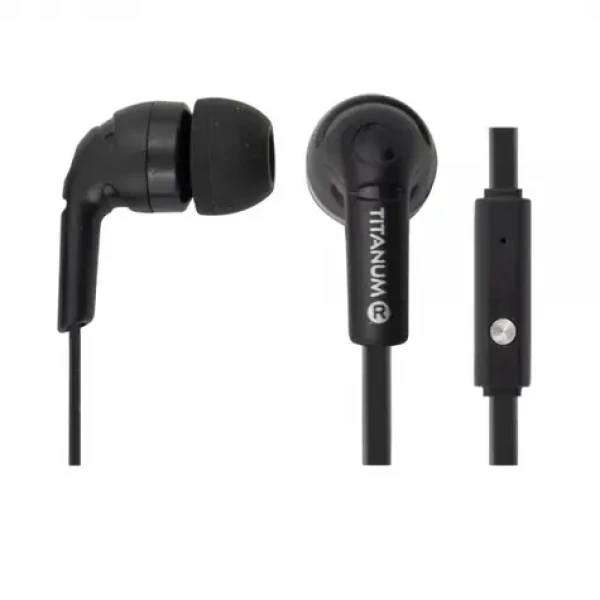 Titanum TH109K čierna / slúchadlá s mikrofónom / 3.5mm jack / 1.2m (TH109K - 5901299919149)
