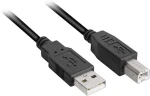 Sharkoon čierna / Kábel / USB 2.0 AB / 5 m (4044951015283)