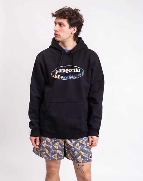 Patagonia M's '95 Oval Logo Uprisal Hoody Black: Kaleido XL