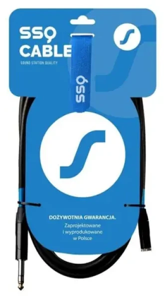 SSQ JSG3 Jack 3,5 mm - Jack 6,3 mm čierny / Audio kábel / prepojovací / 3 m (SS-2069)