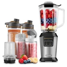 Sencor SBL 7570SS strieborná / smoothie mixér / 800W / 2x 300ml / 2x 600ml / 1x 900ml (8590669310098)