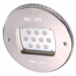 LED Svetlo Hugo Lahme - RGB farebné; 24 V; 30 LED, Ø 270 mm, červený bronz - odolná voči slanej vode, pre fóliové, a betónové bazény