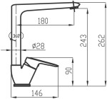 NOVASERVIS - Drezová batéria Metalia 54 ECO, chróm 54014,0E