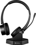 Sandberg Bluetooth Office Headset Pro+ / bezdrôtový headset / Bluetooth 5.0 / nabíjacia základňa / čierna (126-18)