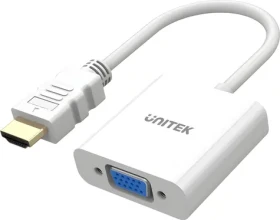 Unitek Y-6333C01 biela / Adaptér HDMI na VGA / Full HD 60Hz / 0,15 m (Y-6333C01)
