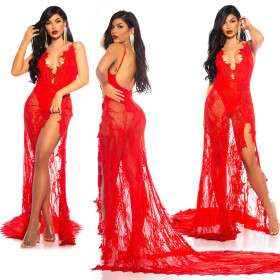 Soo Seductive! open back lace Red Carpet Dress Red Einheitsgroesse