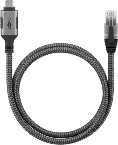 Goobay 70696 / Adaptérový kábel / USB-C 3.2 Gen2 na RJ45 / Cat.6 / 1 Gbit/s / 1 m (70696)