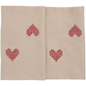 Ib Laursen Behúň na stôl s výšivkou Heart 30 × 160 cm