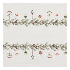 Chic Antique Látkový obrúsok Aix Garland Cream 40 × 40 cm