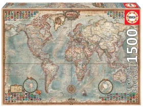 Educa Puzzle Stará politická mapa sveta /1500 dielikov/ od 14 rokov