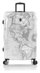 Veľký škrupinový kufor na kolieskach Heys Journey 3G L Black/White Map