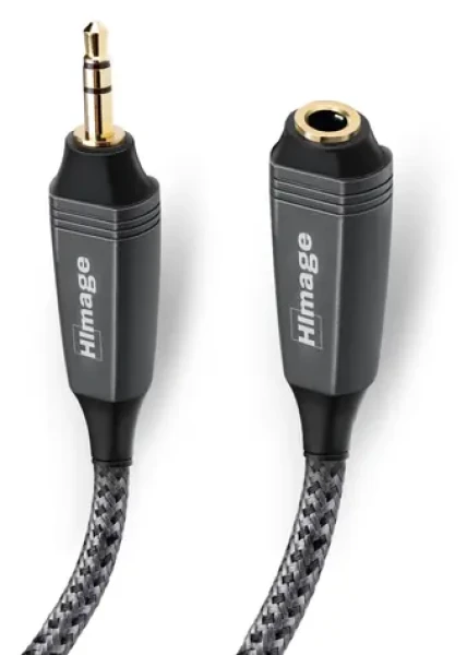 HImage šedá / Audio predlžovací kábel / Jack 3,5 mm (M) - Jack 3,5 mm (F) / 1,5 m
